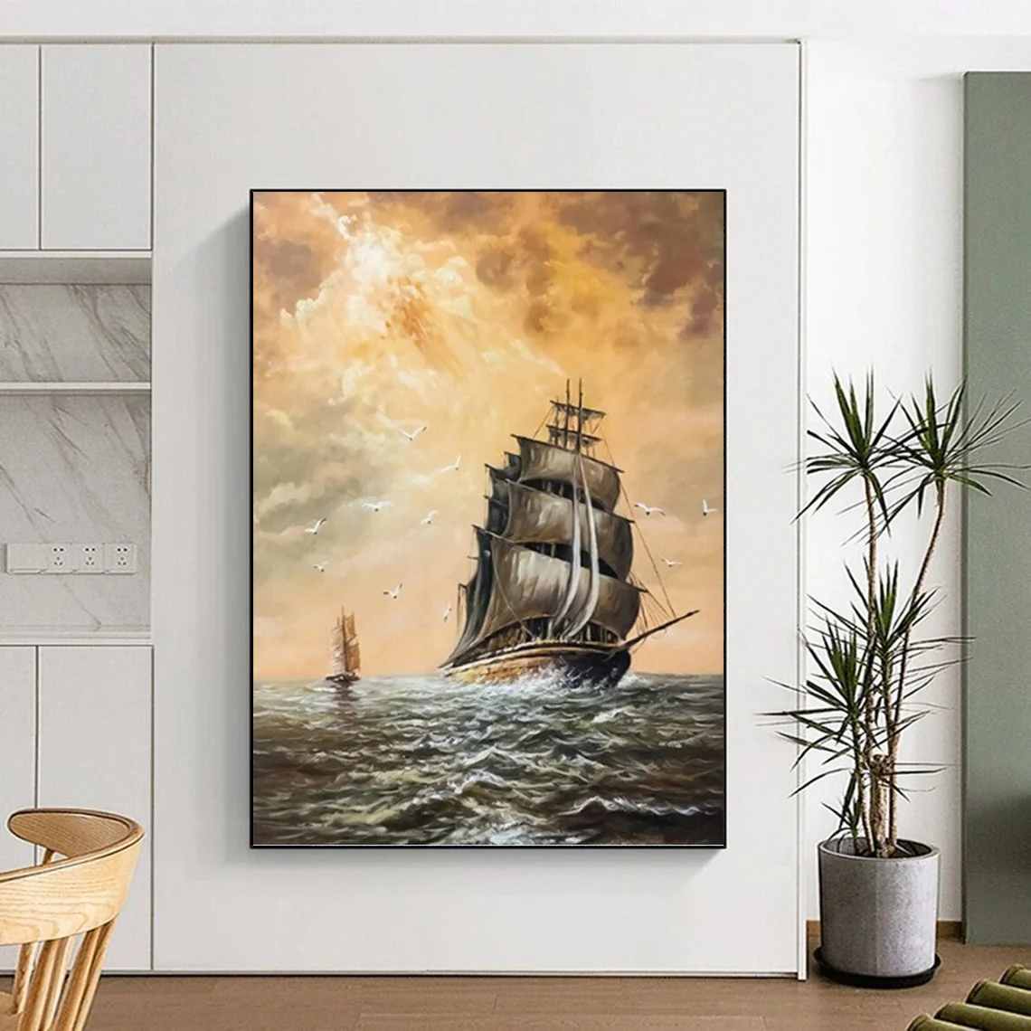 Living Artist Sea - oversized minimalist art for studio